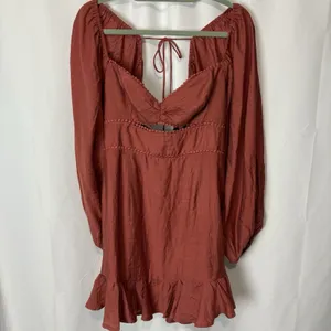 NWT Selfie Leslie XL Catch Feelings Dress Rose Red Milkmaid Coquette HoCo Rush thumbnail 5