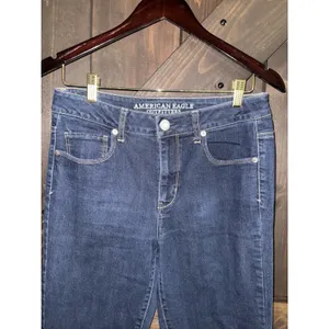American Eagle Outfitters‎ Jeans Womens 10 Dark Blue Hi Rise Skinny thumbnail 2