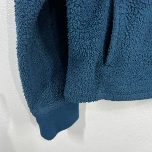 KAVU Fleece Pullover Quarter Zip Sherpa Jacket Outdoor Cozy Blue Large Travel‎ thumbnail 9