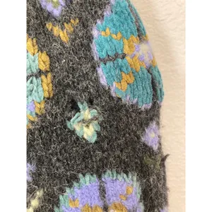 Vintage Nordic Design Hand Knit Wool Fair Isle Winter Cozy Cottage Sweater XL thumbnail 8