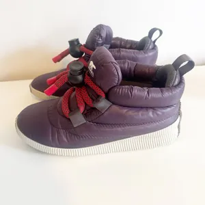 Sorel Free People Snow Boots Women Out N About Puffy Lace Dark Plum 9 thumbnail 2