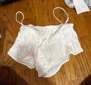 ZARA White Satin Top Tank thumbnail 1