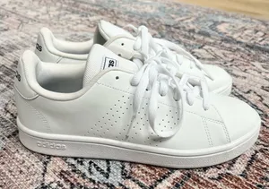 Adidas GRAND COURT 2.0 SHOES in White Size 8 Black Logo thumbnail 1