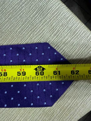 Brooks Brothers Makers Silk Tie Purple Blue Dot Extra Long 61” Made USA thumbnail 3