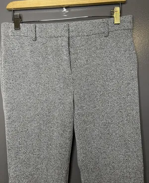 Ann Taylor Pants Womens 2 Gray Herringbone Straight Leg Tweed Dress Slacks Work thumbnail 1