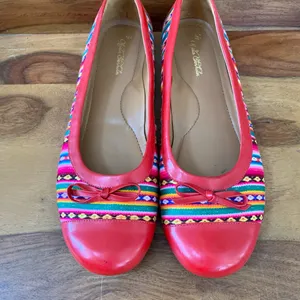 AIDA STENHOLM Handcrafted Red Ballet Flats Size 10 thumbnail 2