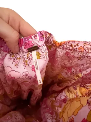 🌸 Free People Park Slope Floral Maxi Dress Medium Boho Tiered Cottagecore 🌸 thumbnail 4