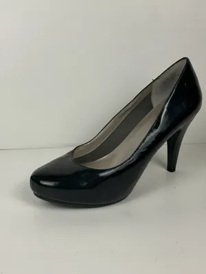 Black Patent High Heel Pumps Size 8 Dress Shoes Me Too 4 inch heel thumbnail 6