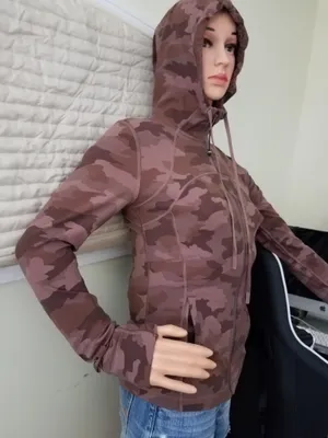 Lululemon Hooded Define Jacket Nulu Size 6 Camo Roasted Brown Hoodie thumbnail 3