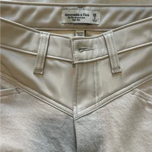 Abercrombie & Fitch Cream High Rise Pants thumbnail 2