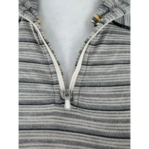 Smartwool Merino Wool 1/4 Zip Base Layer Top XS Gray Stripe Mock Neck Outdoor thumbnail 3
