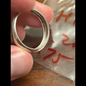 Silver plated h14 1.27g size 8.75 ring band vintage imperfect thumbnail 2