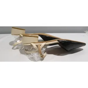 Journee Collection Brynn Block Heel Pointed Toe Flats Black/Cream 9M Pre‑Owned thumbnail 10