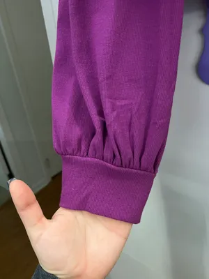 Rebdolls purple long sleeve crop top thumbnail 4