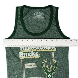 Majestic Women's NBA Milwaukee Bucks Green Throwback‎ 1971 Champions Tank Top XS thumbnail 4