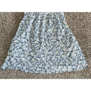 Eyeshadow juniors blue floral tie back babydoll‎ dress size large thumbnail 3
