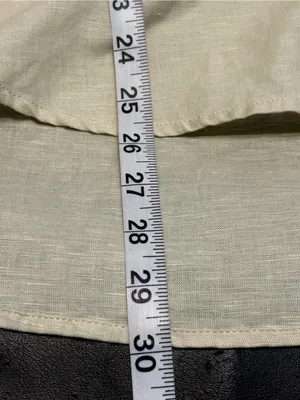 Tuckernuck Tan Floral Cuff Cotton Linen Willow Blouse size XS thumbnail 14