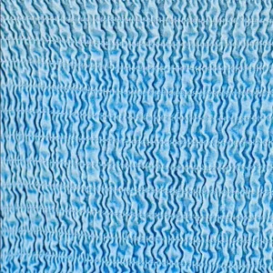 Vici Vintana Smocked Tencel Cropped Straps Tank Top Light Blue- Large thumbnail 6