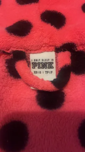 PINK Polka Dot Robe Victoria's Secret Plush thumbnail 2