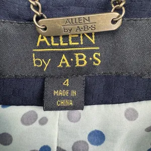 Allen ABS Womens Blazer 4 Blue Business Professional Office Artsy Lined Jacket thumbnail 14