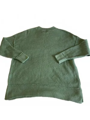 Aerie Cozy Ribbed Knit Crewneck Sweater RN: 54485 In Green, Woman’s Size Small thumbnail 6
