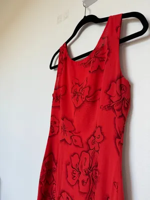 Vintage 90s Sheer Romantic floral Long Maxi Dress thumbnail 4