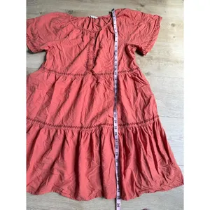 EUC Beach Lunch Lounge Collection Embroidered Tiered Midi Dress Size M Boho thumbnail 4