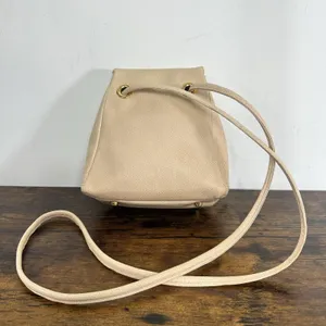 Gianni Versace Vintage Backpack Bag Womens Mini Beige Leather Italy Medusa Gold thumbnail 2