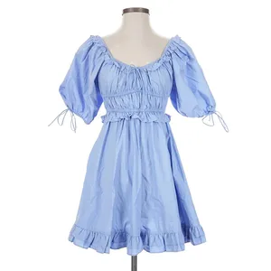 Dress S En Saison mini blue puff sleeve ruffle Coquette babydoll cottage core thumbnail 2