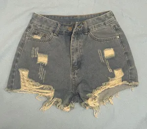 SHEIN Blue Distressed Jean Shorts size womens small size 4 thumbnail 1