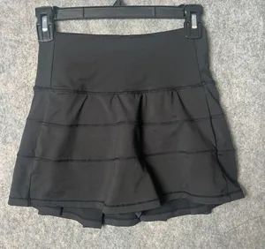 Woman‎ Size 2 Athletic Black layered tennis skort stretch thumbnail 1