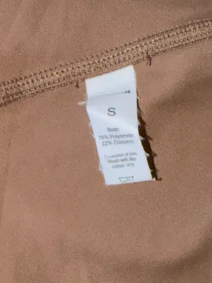 Light Brown high wasted gym shorts thumbnail 3