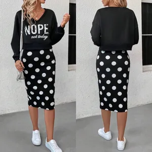 Moa Moa Black and White Polka Dot Skirt thumbnail 2