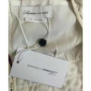 Lovers + Friends Cream Pleated Halter Cutout‎ Top XL thumbnail 5