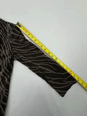 JM Collection Petite Women's Black & Gold Metallic Zebra Print 2-Piece thumbnail 11