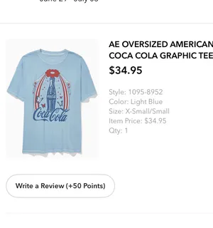 American Eagle patriotic Coca Cola Graphic T-Shirt thumbnail 3