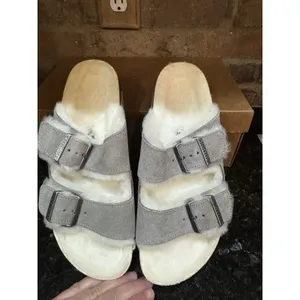 Birkenstock Arizona Genuine Shearling Slide Sandal Size 40 US Women's 9 Men's 7 thumbnail 4