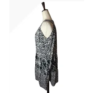 The Vermont Country Store Midi Dress Women Small Black White Cotton Boho thumbnail 8