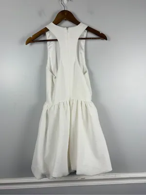 NEW NBD Armelle mini dress white bubble hem size XS thumbnail 8