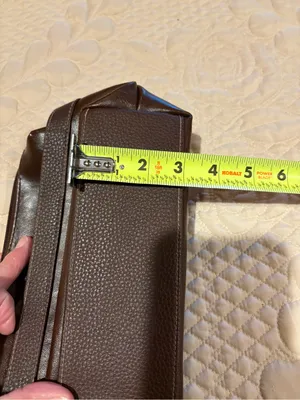 Weather Point the American Original Vntg dark brown leather shoulder/crossbody thumbnail 13