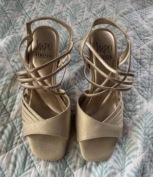 Impo Women's Strappy Heels in Metallic Gold thumbnail 1