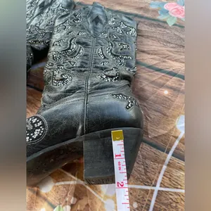 Corral Black Heeled Boots with Western Flair thumbnail 15