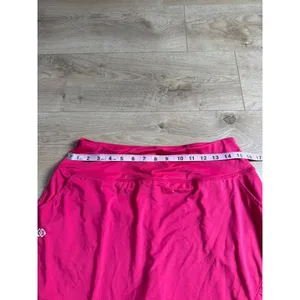 EUC Mofiz Pleated Tennis Skirt Skort bright pink Pickleball Golf Athletic sz L thumbnail 12