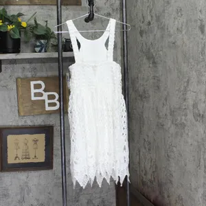NWT City Studio Junior Sheath Crochet Lace Skater Dress 6642GX1AT1 White 5 thumbnail 4