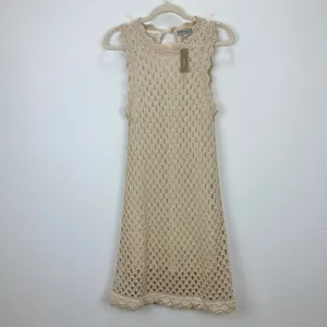 J.Crew Pointelle Sleeveless Sweater Dress Natural Beige Resort Boho Medium NWT thumbnail 5
