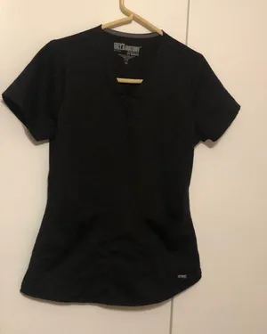 Greys Anatomy By Barco Black Color Women’s Size L Scrub Top thumbnail 1