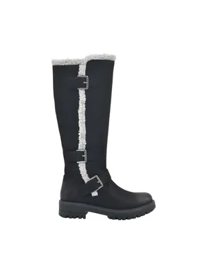 NWT Cliffs By White Mountain Merritt Tall Shaft Boot Black / Fabric 8.5M thumbnail 2