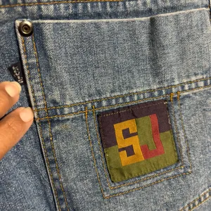 Vintage Levis Sport Blue Denim Jeans 28x32 with SJ back pocket logo thumbnail 7