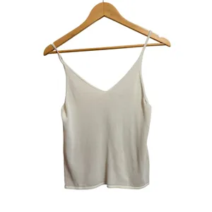 Leith Ivory Knit V Neck Double Strap Sweater Tank Top white Medium‎ thumbnail 2