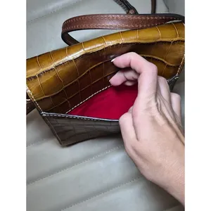 Dooney & Bourke Brown Croc-Embossed Leather Crossbody Bag thumbnail 6